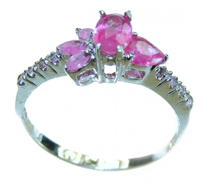Authentic 1.5 carat Ruby .925 Sterling Silver handmade Ring s. 9 - photo 3