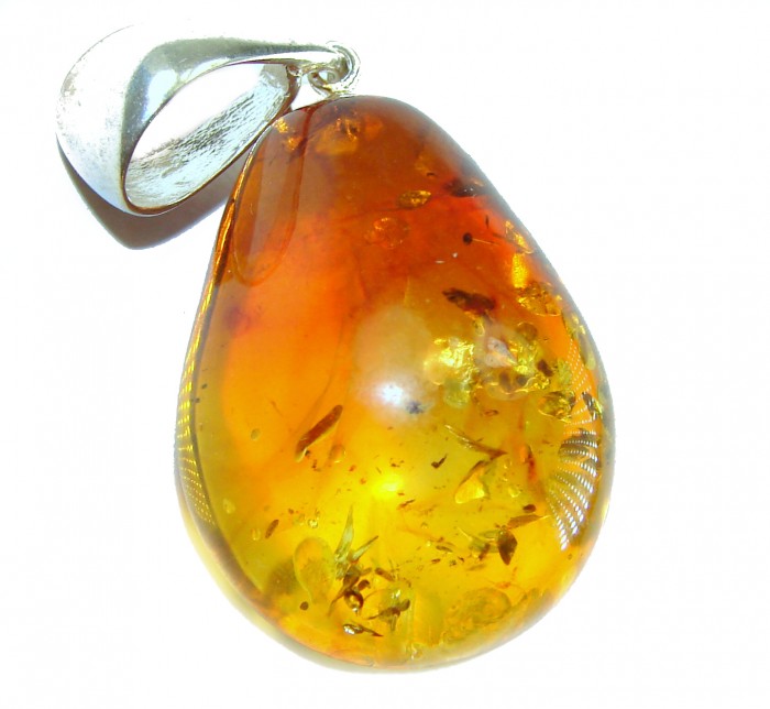 Real Beauty authentic Baltic Amber .925 Sterling Silver handcrafted pendant - photo 1
