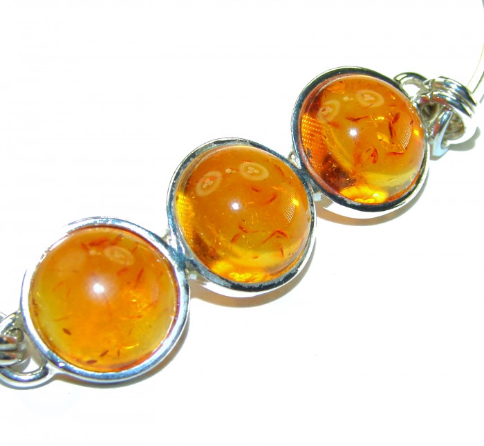Excellent Baltic Amber .925 Sterling Silver entirely handcrafted Bracelet - photo 1