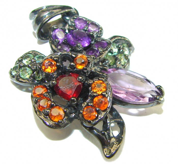 Perfect faceted Amethyst .925 Sterling Silver handcrafted Pendant - photo 2