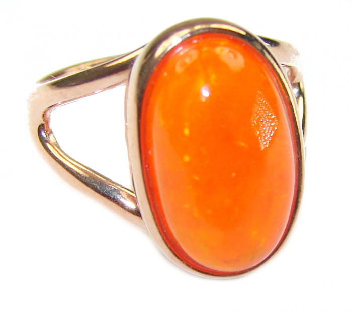 Golden Galaxy Ethiopian Opal 18K Rose Gold over .925 Sterling Silver handcrafted Ring size 6 1/4 - photo 2