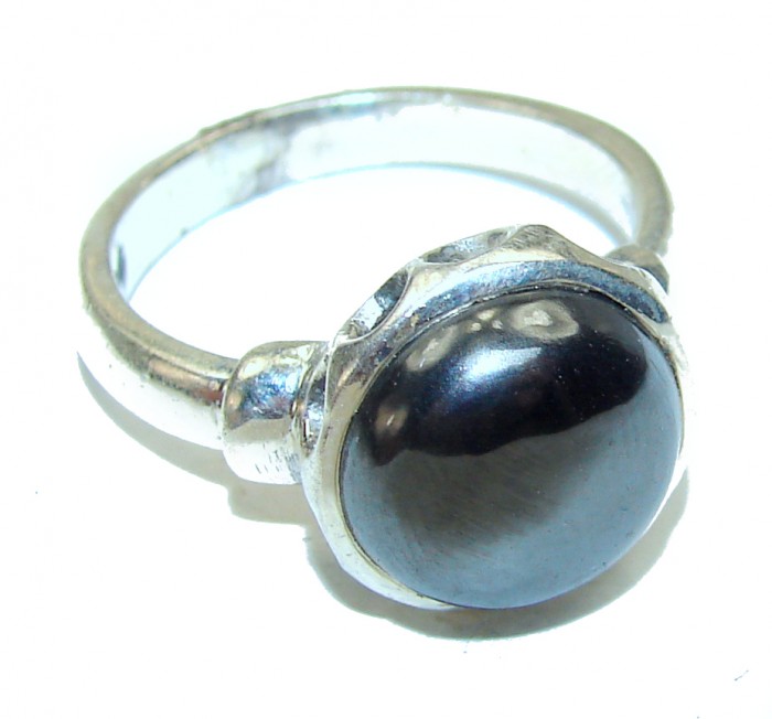 Chic Hemetite .925 Sterling Silver Cocktail Ring s. 8 1/4 - photo 1