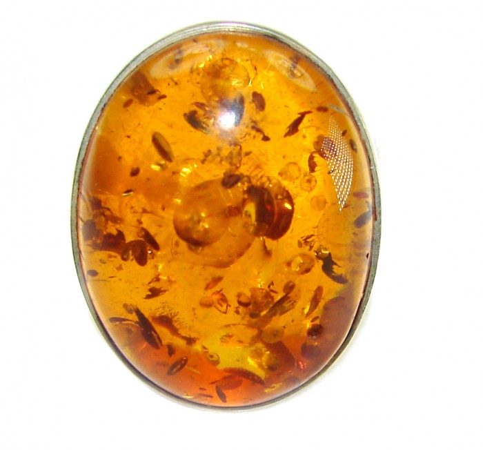 Baltic Amber .925 Sterling Silver handcrafted ring; s. 7 - photo 2