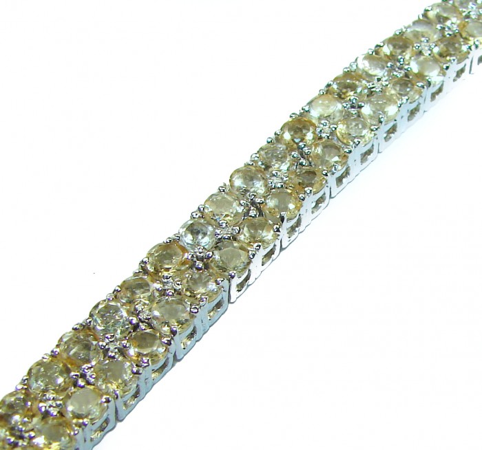 Authentic Amethyst Citrine .925 Sterling Silver handcrafted Bracelet - photo 1