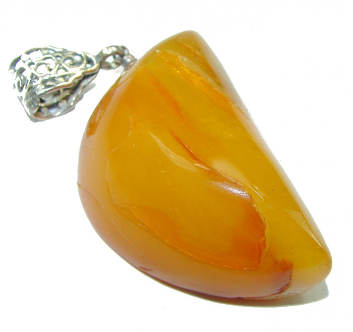 Real Beauty authentic Baltic Amber .925 Sterling Silver handcrafted pendant - photo 1