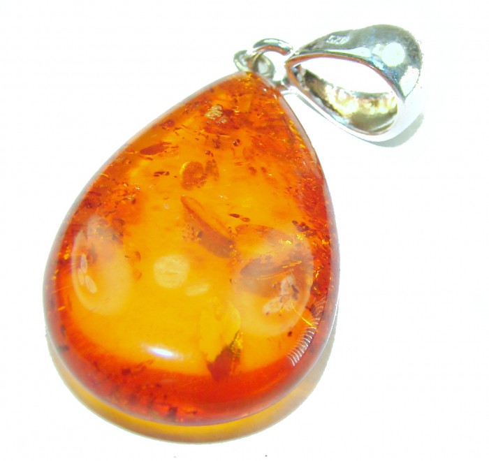 Vintage Beauty authentic Baltic Amber .925 Sterling Silver handcrafted pendant - photo 2
