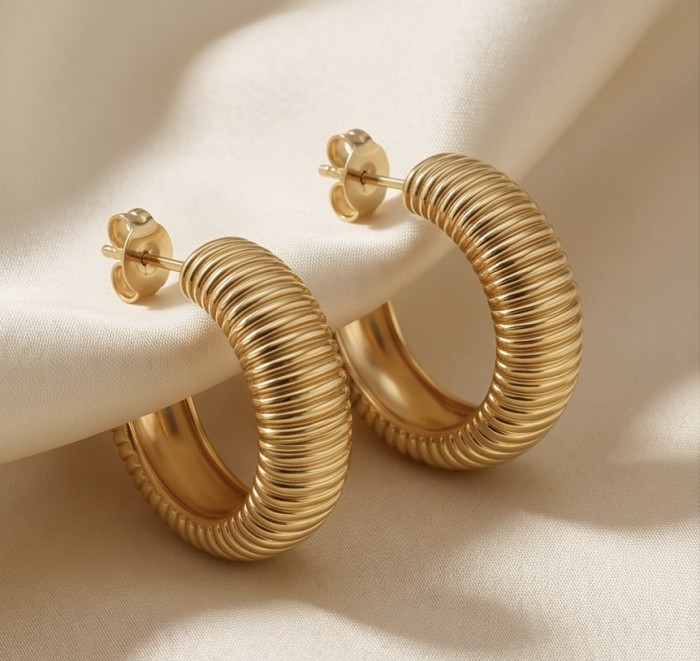 Julietta Precious Natural Golden Women earrings - photo 4