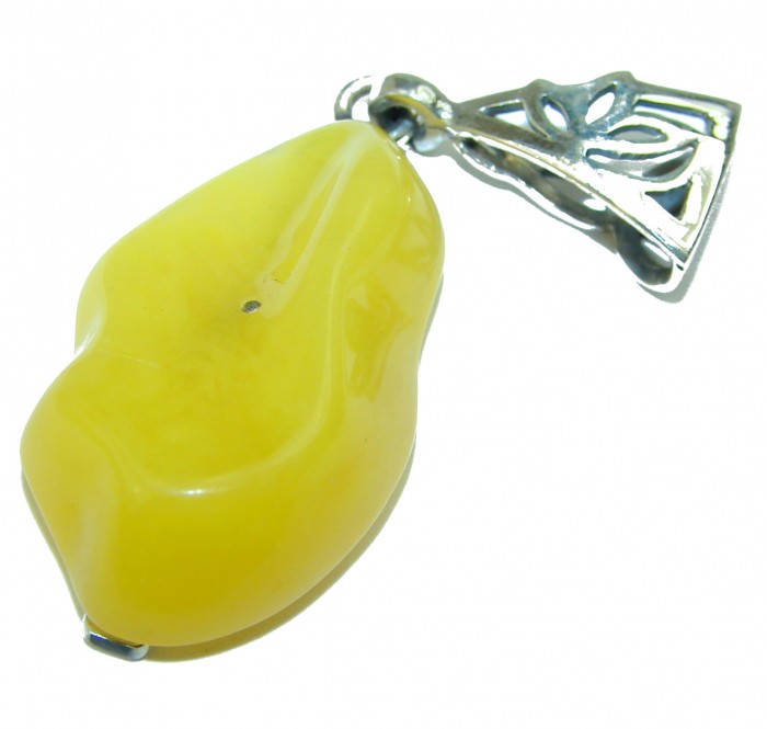 Butterscotch Baltic Amber .925 Sterling Silver handmade Pendant - photo 1