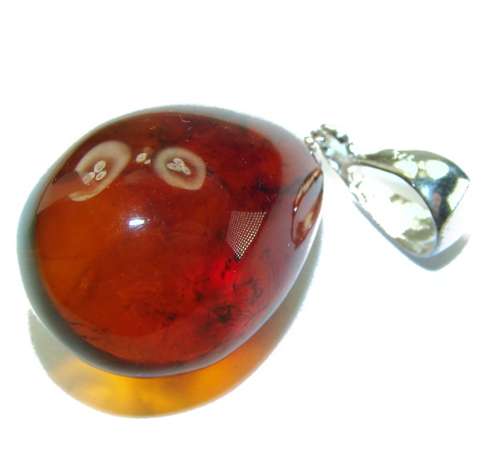 Vintage Beauty authentic Baltic Amber .925 Sterling Silver handcrafted pendant - photo 3