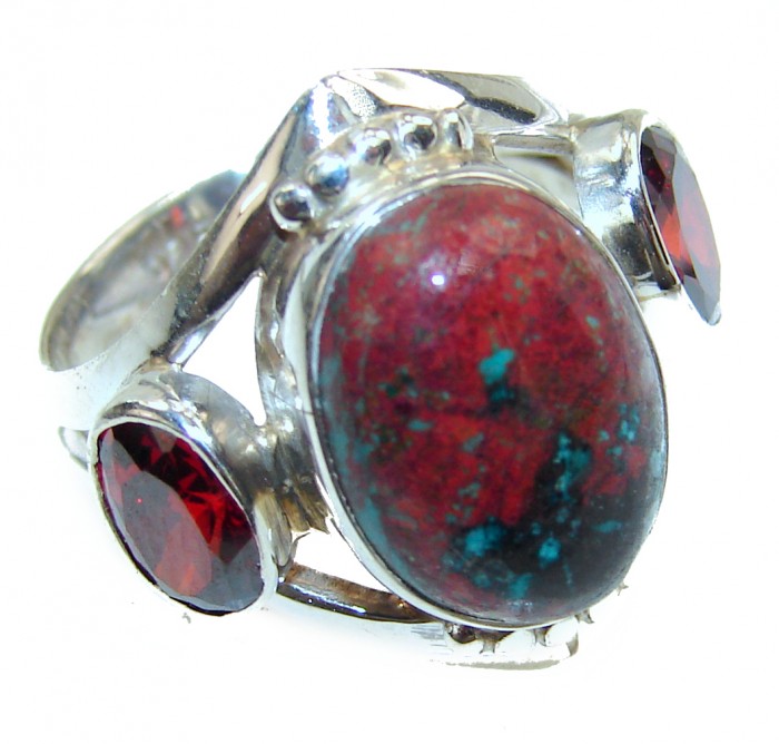 Sonora Jasper .925 Sterling Silver handcrafted Ring size 6 - photo 1