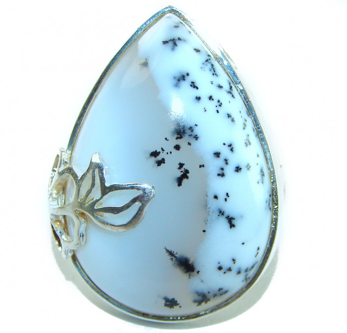 Top Quality Dendritic Agate .925 Sterling Silver handcrafted Ring s. 8 - photo 2