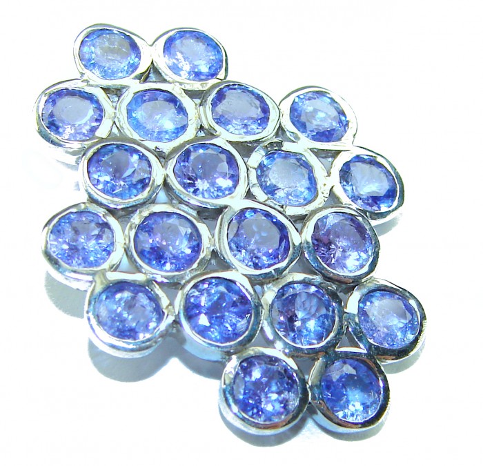 Giovanna - Authentic 10.9 carat Tanzanite .925 Sterling Silver handcrafted Pendant - photo 3