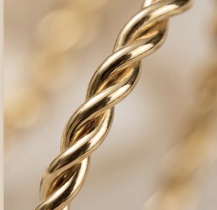 Allure Golden tone handcrafted Stylish Hoop earrings - photo 3