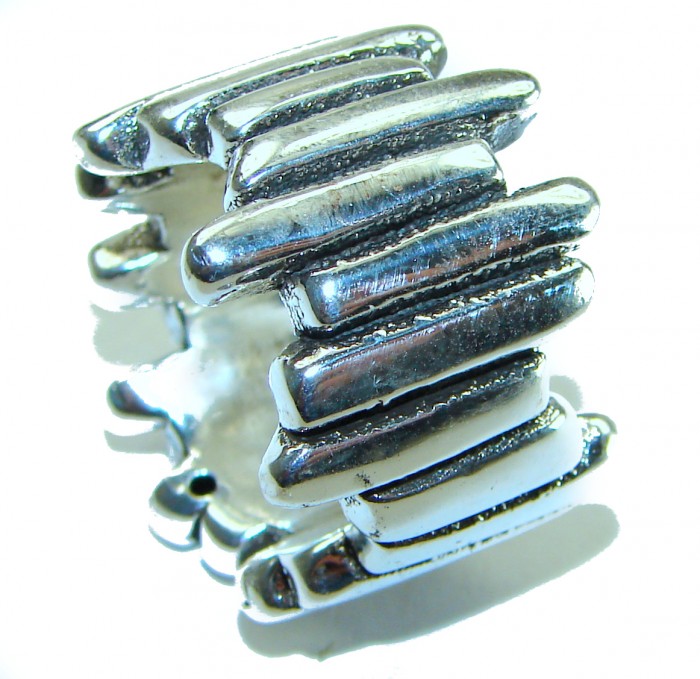 Large Bali made .925 Sterling Silver handcrafted Ring s. 5 3/4 - photo 1