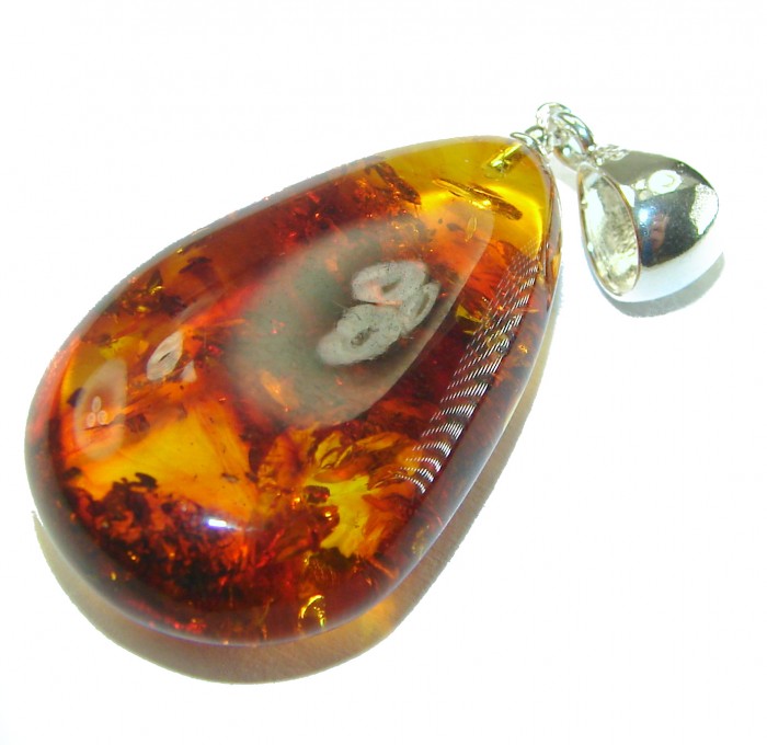 Real Beauty authentic Baltic Amber .925 Sterling Silver handcrafted pendant - photo 2