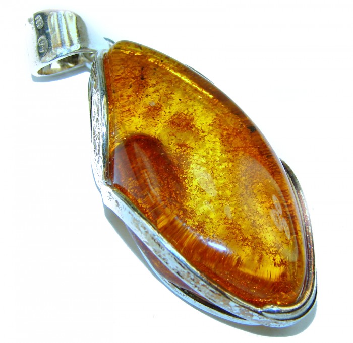 Baltic Amber .925 Sterling Silver handmade Pendant - photo 2