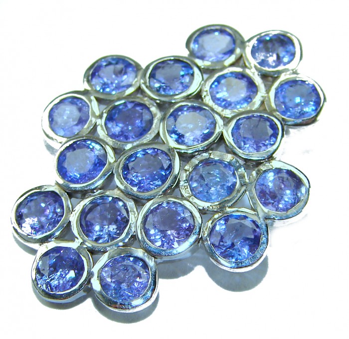 Giovanna - Authentic 10.9 carat Tanzanite .925 Sterling Silver handcrafted Pendant - photo 4