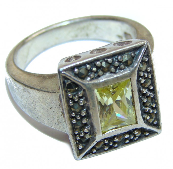 Cubic Zirconia .925 Sterling Silver handmade Ring s. 6 - photo 1