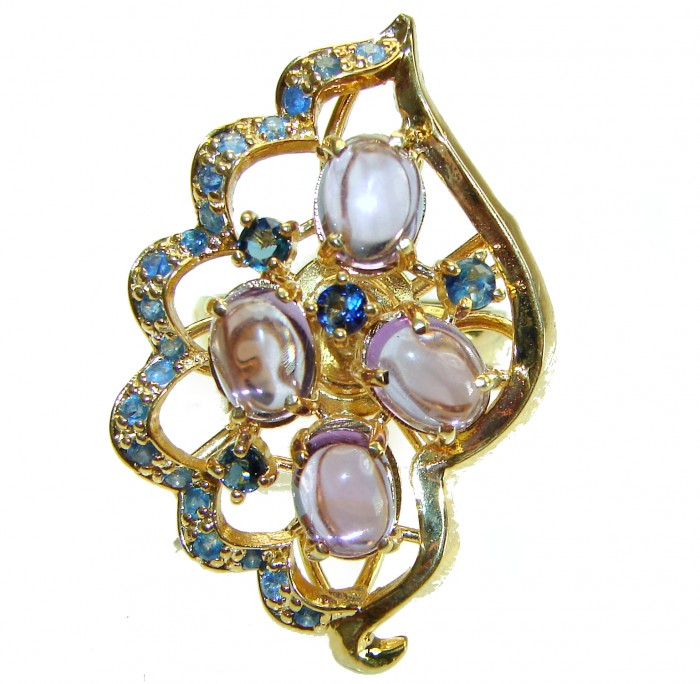 Miabella Amethyst Sapphire 14K Gold over .925 Sterling Silver ring size 7 - photo 1