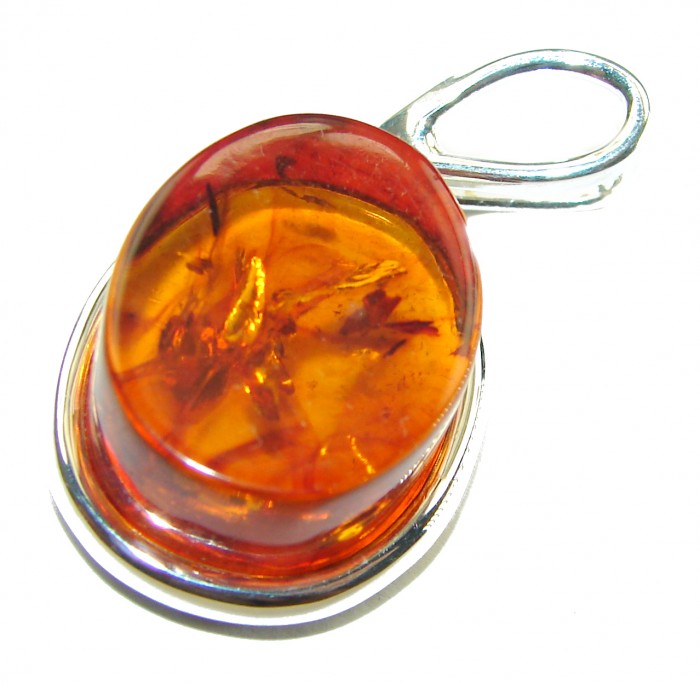 Vintage Beauty authentic Baltic Amber .925 Sterling Silver handcrafted pendant - photo 2