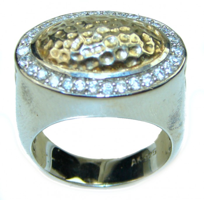 Bali Design 2 tones .925 Sterling Silver handcrafted ring; s. 6 - photo 1