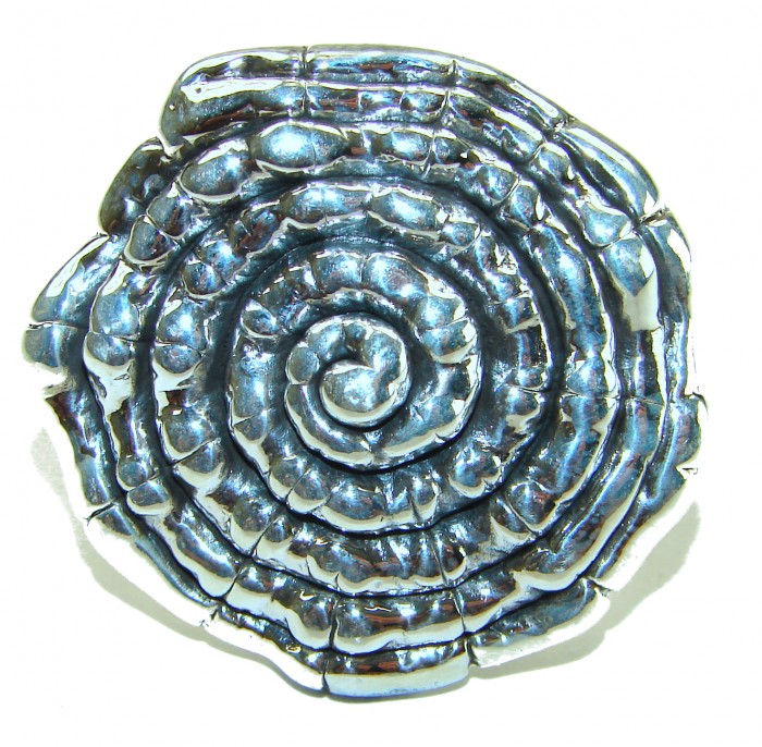 Large Bali made .925 Sterling Silver handcrafted Ring s. 6 - photo 2