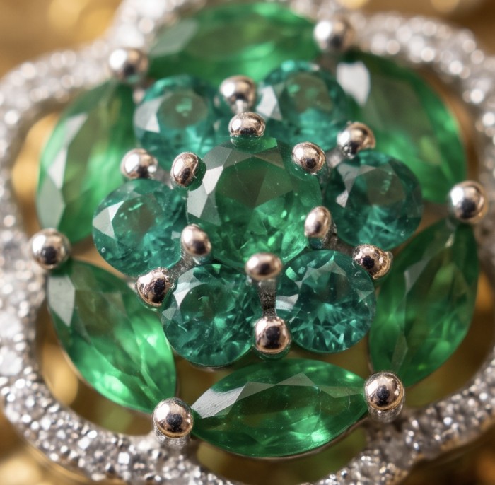 Tiffany - Authentic 8.5 carat Peridot Tsavorite Garnet rhodium over .925 Sterling Silver handmade Statement Pendant - Stone close-up of 8.5 carat Peridot Tsavorite Garnet jewelry.