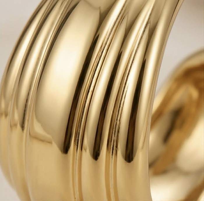 Allure Golden tone handcrafted Stylish earrings - photo 2