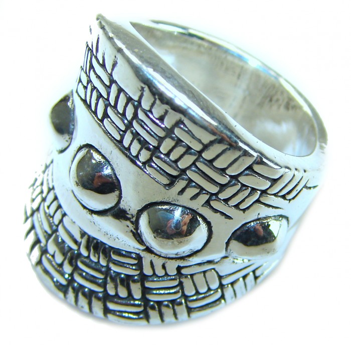 Natural Beauty Italy Made Silver Sterling Silver ring s. 5 3/4 - photo 1