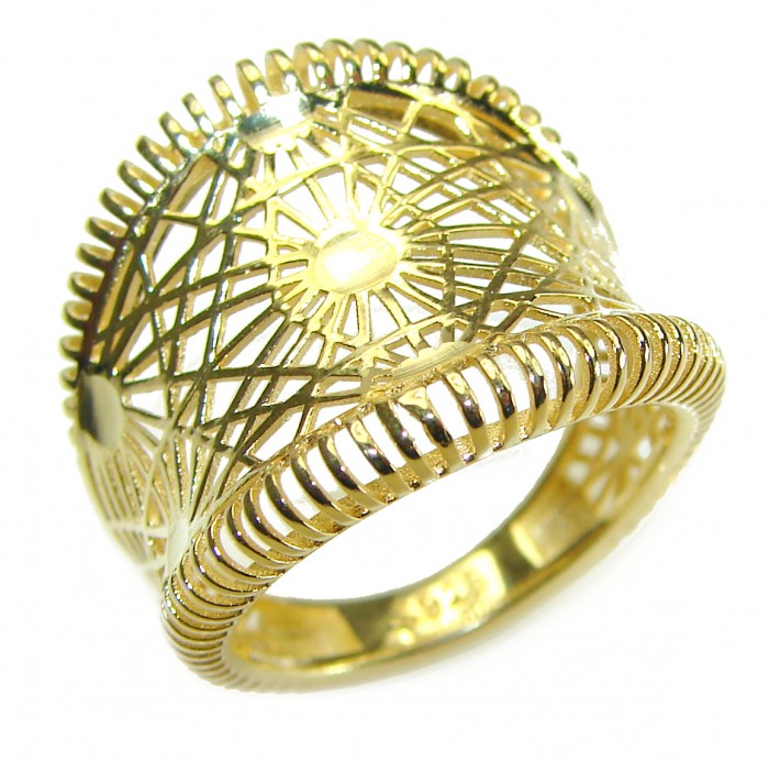 Golden Power 14K Gold over .925 Sterling Silver Ring Size 7 - photo 3