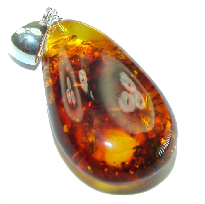 Real Beauty authentic Baltic Amber .925 Sterling Silver handcrafted pendant - photo 3