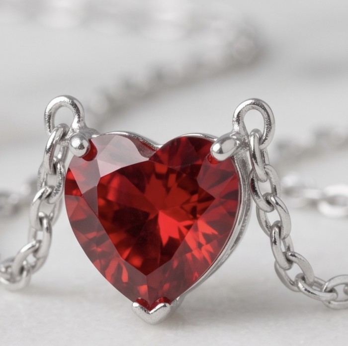 Heart 1.2 carat Graceful Natural Topaz Silver handcrafted necklace - photo 3