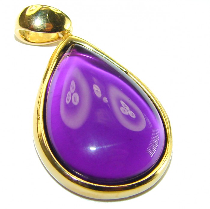 Vintage Design Amethyst 14K Rose Gold over .925 Sterling Silver handcrafted Pendant - photo 3