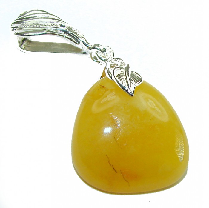 Butterscotch Baltic Amber .925 Sterling Silver handmade Pendant - photo 1