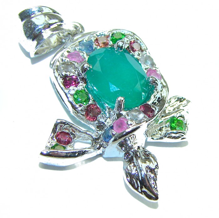 Jade .925 Sterling Silver handcrafted pendant - photo 3