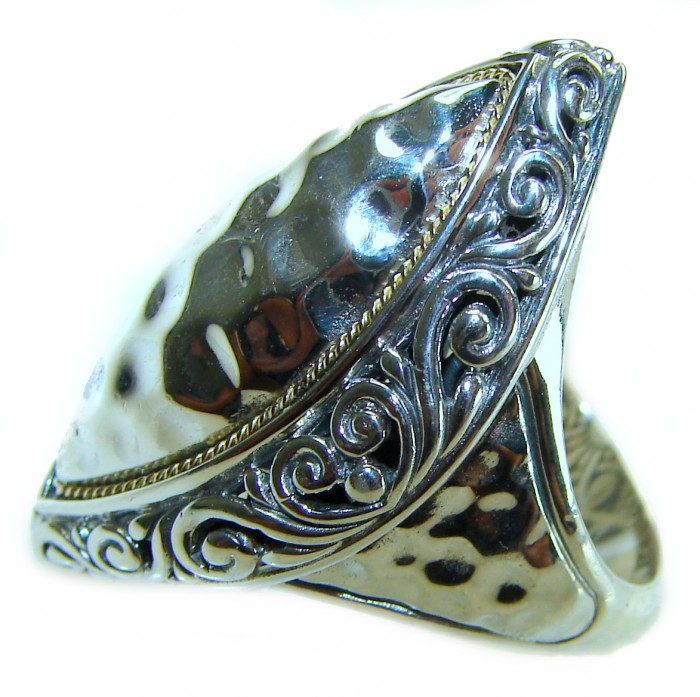 Solid Bali made .925 Sterling Silver ring size 7 - photo 2