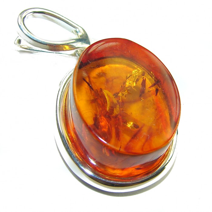Vintage Beauty authentic Baltic Amber .925 Sterling Silver handcrafted pendant - photo 3