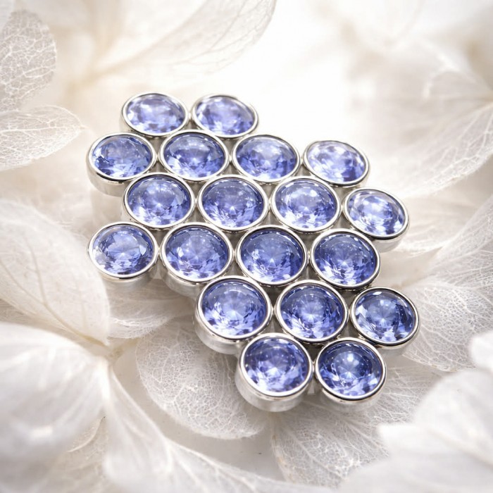 Giovanna - Authentic 10.9 carat Tanzanite .925 Sterling Silver handcrafted Pendant - photo 2