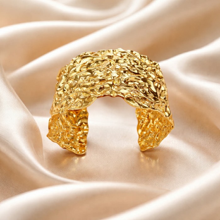 Precious Natural Golden Waves Women bracelet - photo 2