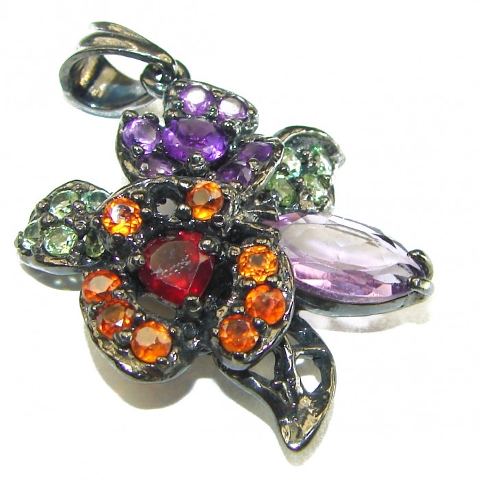 Perfect faceted Amethyst .925 Sterling Silver handcrafted Pendant - photo 1