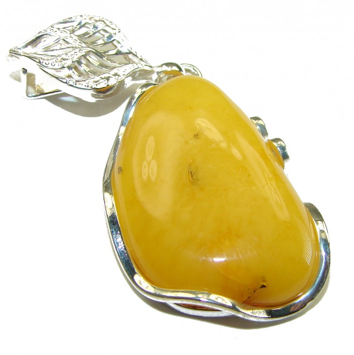 Butterscotch Baltic Amber .925 Sterling Silver handmade Pendant - photo 1