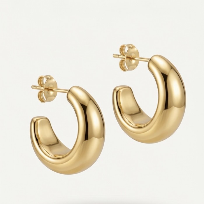 Luxurious Golden tone handcrafted Stylish earrings - photo 4