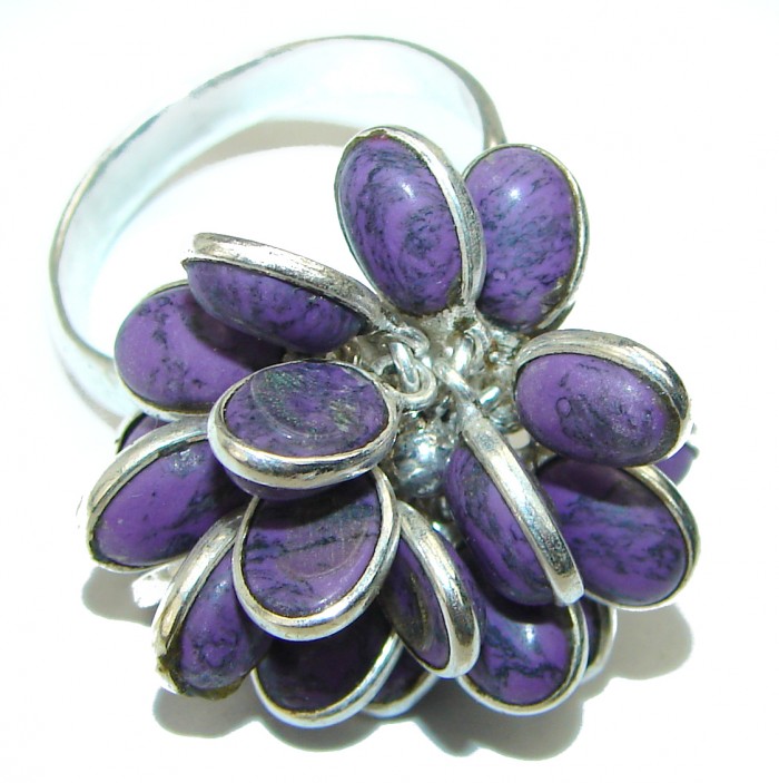 Charoite Sterling Silver handmade cha cha Ring s. 9 - photo 1