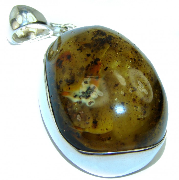 Baltic Amber .925 Sterling Silver handmade Pendant - photo 2