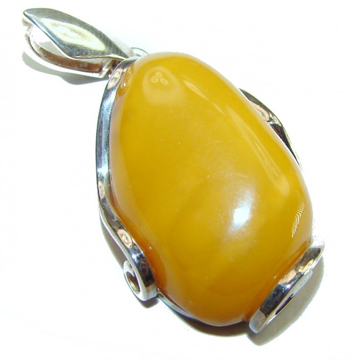 Vintage Beauty authentic Baltic Amber .925 Sterling Silver handcrafted pendant - photo 3