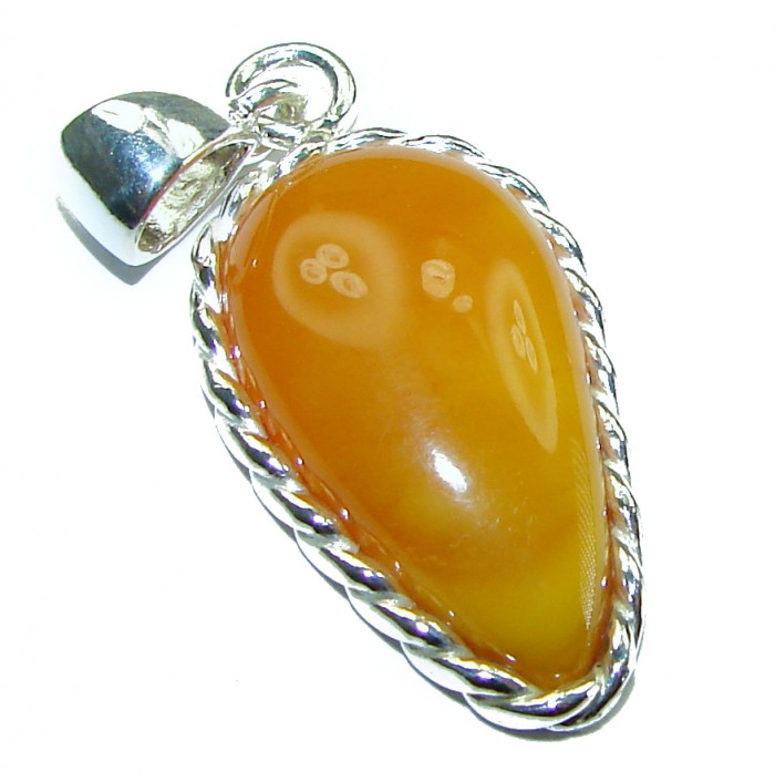 Authentic Baltic Amber .925 Sterling Silver handmade Pendant - photo 2