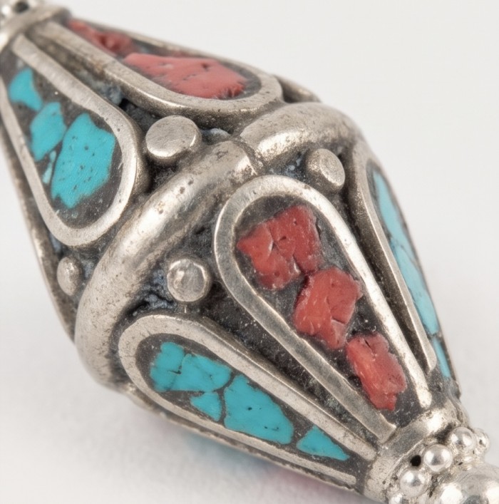 Solid Turquoise Coral Silver earrings - photo 3
