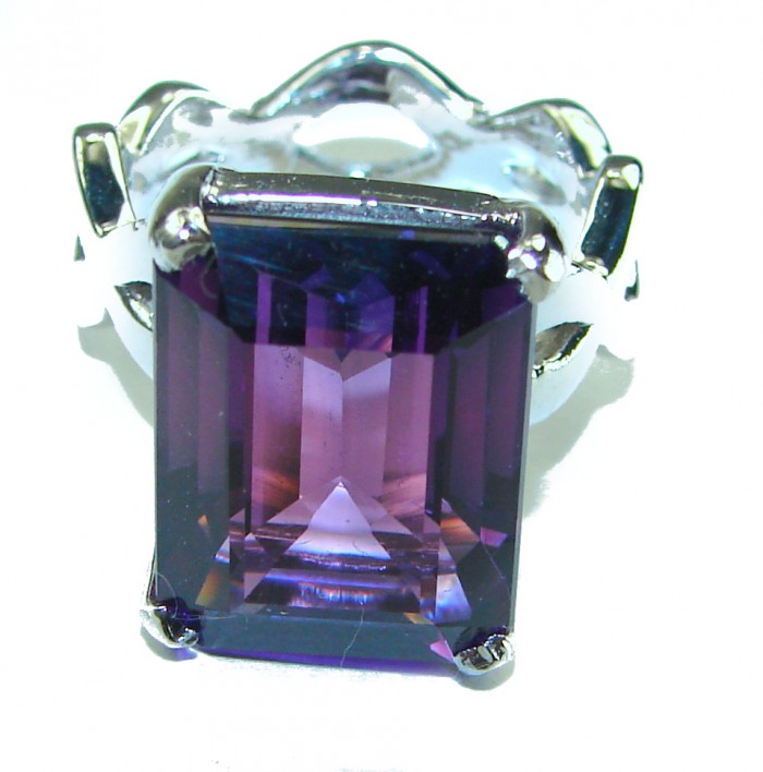 Purple Garden Amethyst .925 Sterling Silver Handcrafted Ring size 6 - photo 2