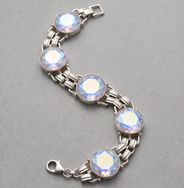 Statement Authentic 145.8 carat Mystic Topaz Silver handmade Bracelet - photo 4