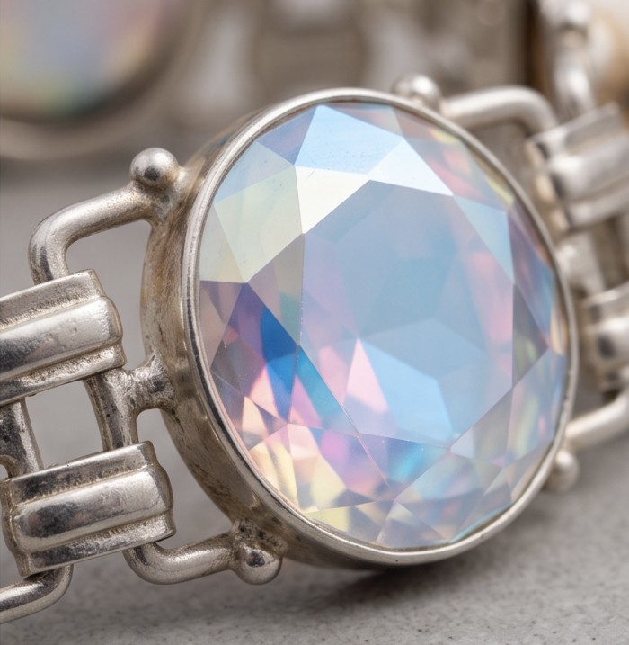 Statement Authentic 145.8 carat Mystic Topaz Silver handmade Bracelet - photo 3